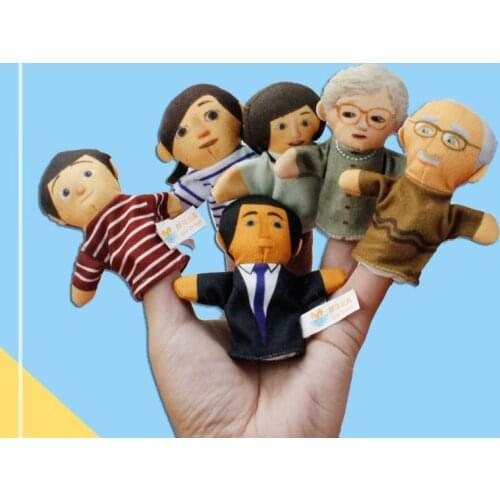 New 9cm plush character Hand puppet mother father cute good quality soft warm Educational christmase birthday gift for friend