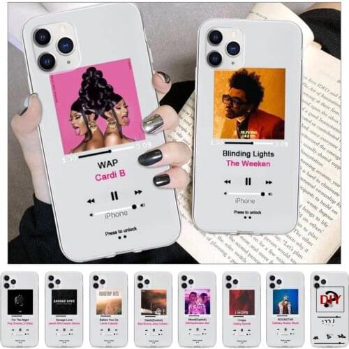 Music player Popolar transparent soft mobile phone case for Samsung Galaxy A51 A71 S20 S10e S8 S7 S9 S10 Plus clear cover