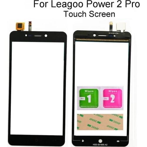 Touch Screen For Leagoo Power 2 Pro Touch Screen Digitizer Touch Front Glass Panel Repair Phone Tools 3M Glue