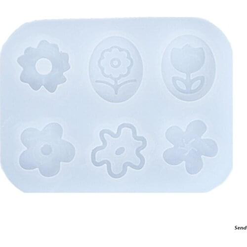 Flowers Pendant Silicone Mould Epoxy Resin Earring Mold for Jewelry DIY Making