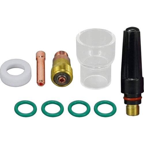 TIG Stubby Gas Lens Collet Body 17GL332 12 13/16inch TIG Gas Lens Insulator for SR WP 17 18 26 TIG Welding Torch 9Pcs CNIM Hot