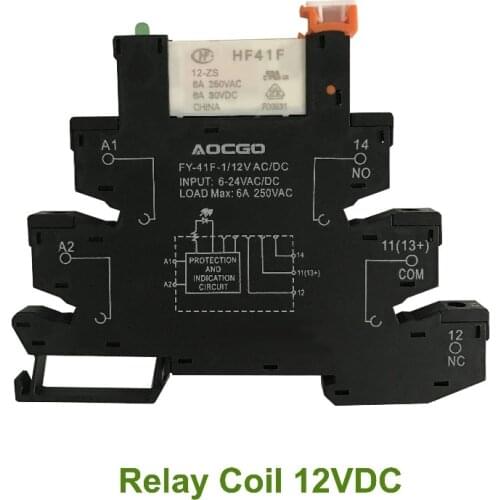 Slim Relay Mount On Screw Socket with LED and Protection Circuit 12VDC/AC