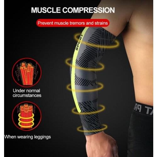 Bike Riding Sunscreen Arm Sleeve Basketball Sport Arm Sleeve Arm Guards UV Protection Running Elbow Support Arm Elbow Pad