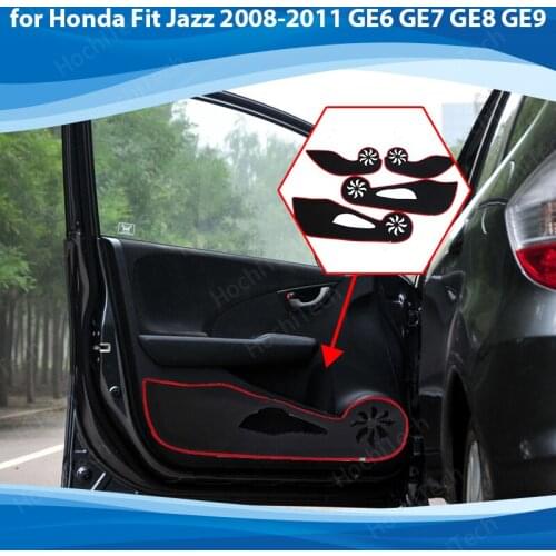 Protective Mat Side edge cover Door Inside Guard Car Door Anti Kick Pad Sticker for Honda Fit Jazz 2008-2011 GE6 GE7 Accessories
