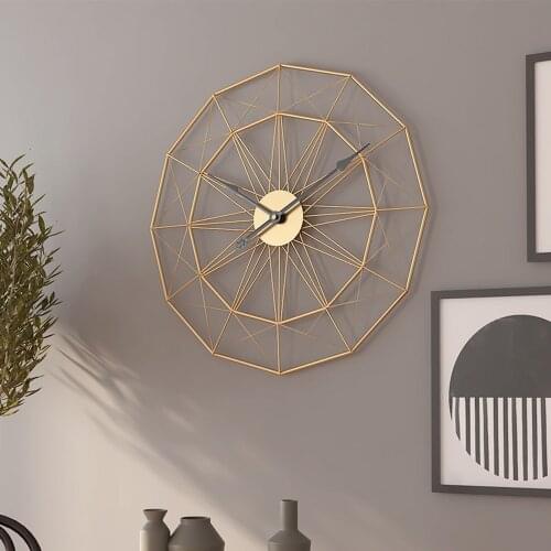 1PC 50cm Retro Nordic Type Iron Art Large Silent Hanging Wall Clock Mute Hanger Clocks Home Living Room Bedroom Decor New