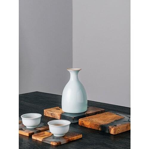 1Pc Square Placemat Table Japanese Style Coffee Coasters Accessories Mats Resin Solid Wood Anti-Hot Tea Cup Tray Tables Mat