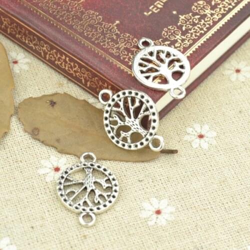 15pcs alloy Tibetan Silver Plated Tree of life Charms Pendants for Jewelry Making DIY Handmade Craft 27*19mm Q203
