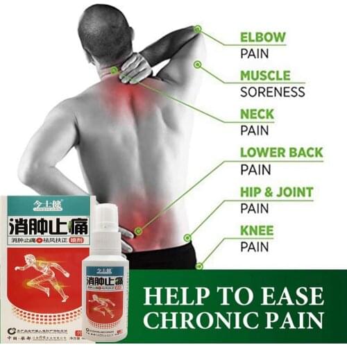 60ml Arthritis Detumescence Natural Anti Inflammation Analgesic Spray Sprain Muscle Joints Massage Spray Cool Body Pain Relief