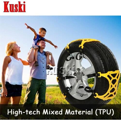 6X Car Snow Tire Anti-skid Chains For Mercedes W211 W203 W204 W210 W205 W212 W220 AMG For Cadillac CTS SRX ATS Accessories