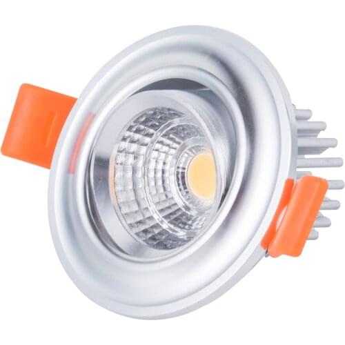 AC110V 220V high quality COB 3W 7W Led Down Light warm white spot light lamps Ceiling downlight Silver Golden housing