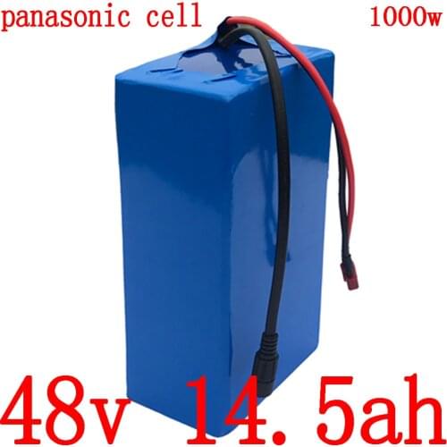 48V 1000W battery pack 48v 15ah electric bike battery 48V 14.5AH lithium ion battery use panasonic cell with 30A BMS+2A charger