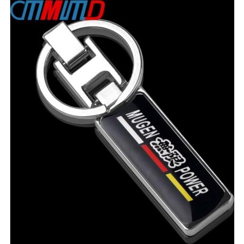 Car accessories 3D Metal For Honda Civic CRV Jazz Odyssey Accord City Hrv MUGEN Key Chain Key Ring Keychain Car Styling