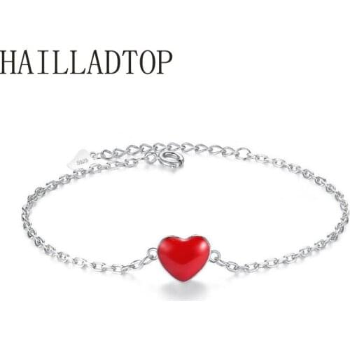 Brand Fashion Silver Jewelry Lucky Double Heart Peach Creative Silver Bracelet Women Love Jewelry Wholesale Hand Chain