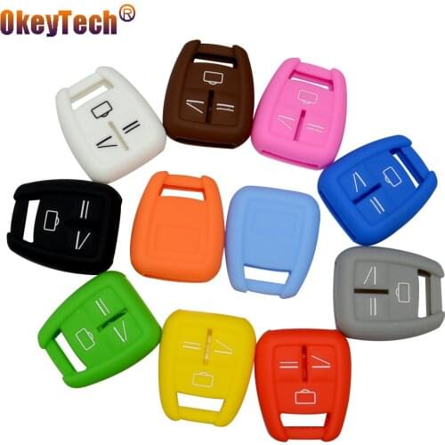 OkeyTech 3 Buttons Remote Car Key Case Cover Silicone Fob Fit For Vauxhall Opel Astra Zafira Vectra Tigra Omega Signum Frontera