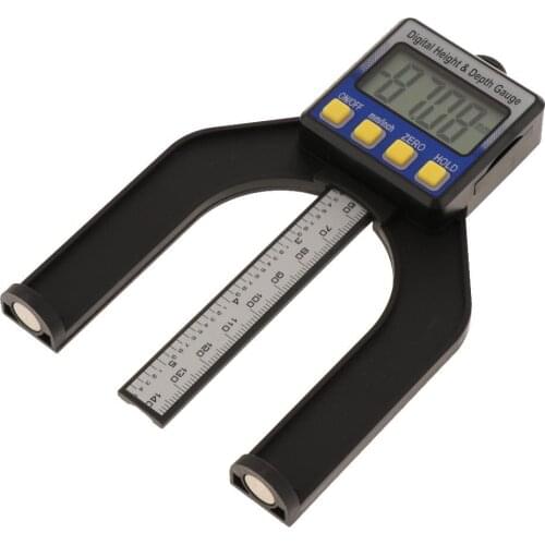 Digital Height Gauge Depth Gauge (mm/inch), Large Digital Display for Woodworking, Router Table