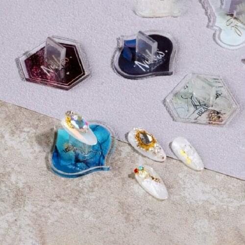 Nail Practice Display Japanese Style Printing Creative Blending Nail Support Practice Base Acrylic Seat Nail Art Showing TSLM2
