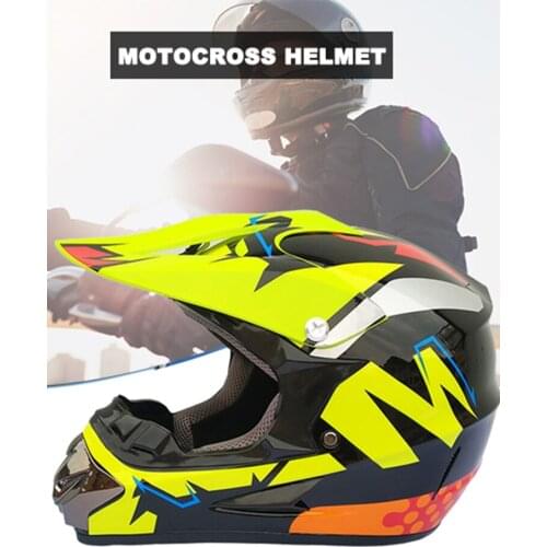 Unisex-Child DOT Kids Youth ATV Off-Road Dirt Bike Motocross Helmet Gear Combo Gloves Goggles Motorcycle Accessories