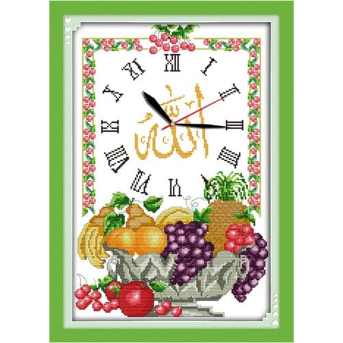Islamic wall clock (1) cross stitch kit cartoon 14ct 11ct count print canvas stitching embroidery DIY handmade needlework