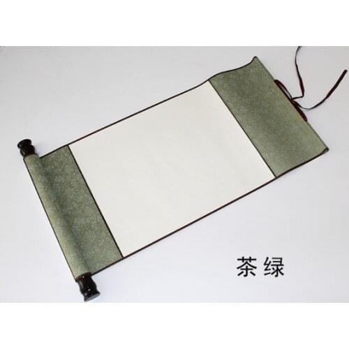 Fine high-grade thick damask mounting paper-cut painting blank scroll half cooked rice paper reel stickers childrens activities