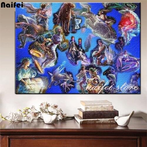 Full Square Drill Twelve Constellations diamond Painting 5D Embroidery full round Diamond CrossStitch DIY Mosaic Home Wall Decor