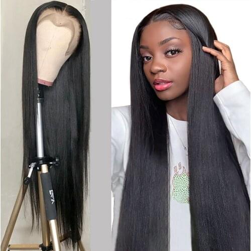 30 40 Inch Bone Straight Human Hair Lace Front Wig Short Bob Brazilian Virgin Hair Lace Frontal Human Hair Wigs For Black Women