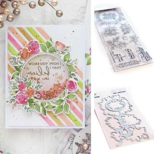 Flower Letter Metal Cutting Dies ilicone StampsScrapbook Diary Decoration Stencil Embossing Template DIY Greeting Card Handmade