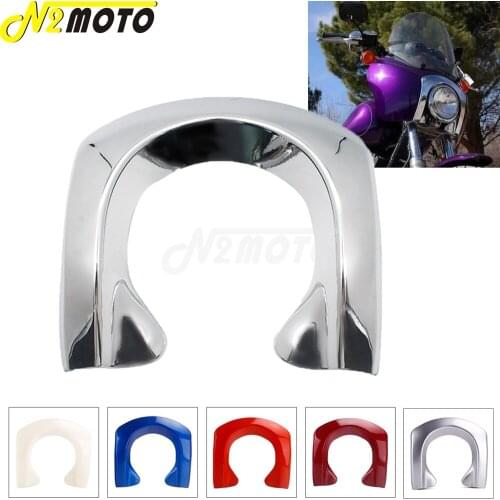 1pc Motorcycle Chrome Headlight Fairing Trim Bezel Headlamp Scowl Cover For Harley Dyna Street Bob Fat Bob Low Rider FXR Custom