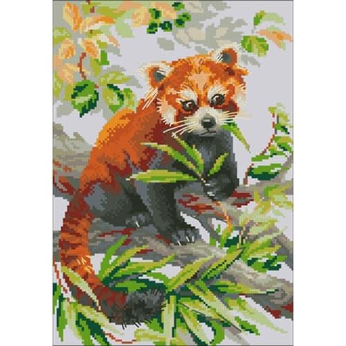 Red panda patterns counted 11CT 14CT 18CT Cross Stitch Set DIY Chinese Cross-stitch Kit Embroidery Needlework Home Decor