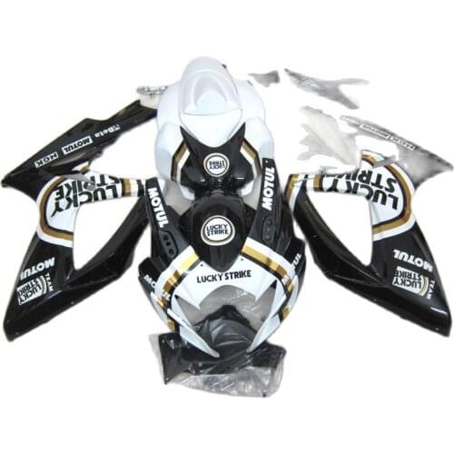 Injection Customize Paint Fairings for SUZUKI GSXR 600 750 2006 2007, White Black fairing kit GSXR600 GSXR750 k6 k7 PL271