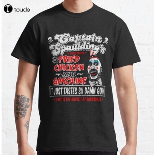 New Captain Spaulding Fried Chicken & Gasoline Classic T-Shirt Cotton Men Tee Shirt