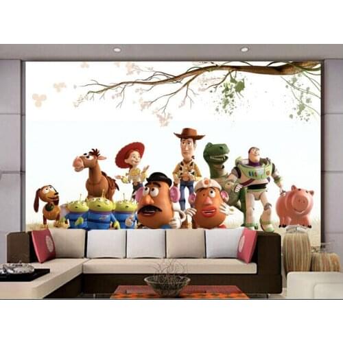 Custom children wallpaper, animated cartoon group photo for children room living room TV setting wall vinyl paper DE parede