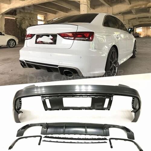 PP Unpainted Car Body KitS for Audi A3 S3 2014 2015 2016 2017 2018 Auto rear diffuser side skirts
