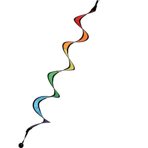 Rainbow Stripe Windsock Hot Air Balloon Wind Spinner Outdoor Garden Yard Decor P15D