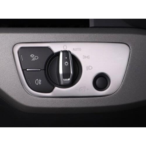 Car Styling Headlamp Button Frame Cover For Audi A4 B9 2017-19 Interior Head Light Decoration Trim Auto Accessories