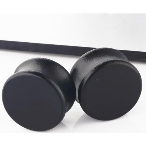 TIANCIFBYJS Wood Flesh Tunnels Saddle Ear Plugs Gauges Black Lobe Stretching Expander Wholesale Body Piercing Jewelry 80/160pcs