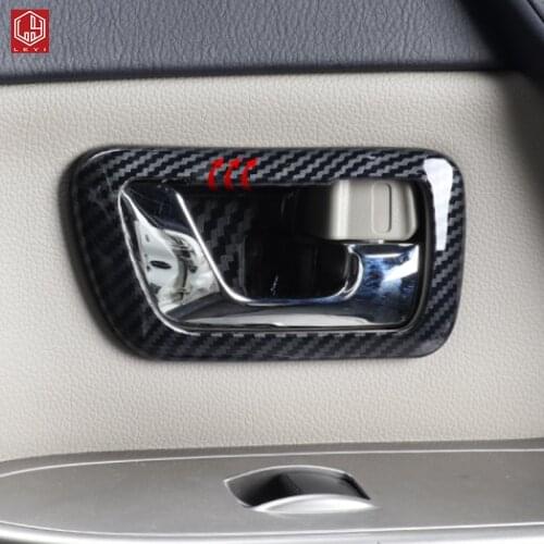 Carbon Fiber inner Door Bowl Decorative For Mitsubishi Pajero V97V93V87 Inner Door Handle Catch Cover Bowl Cup Trim Car Styling