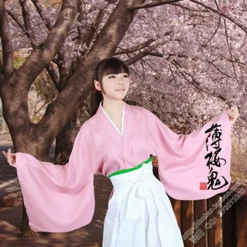 Women Woman Girls Coat Belts Pants Hakuouki Shinsengumi Kitan Anime yukimura chizuru Cosplay Costume Japanese Kimono