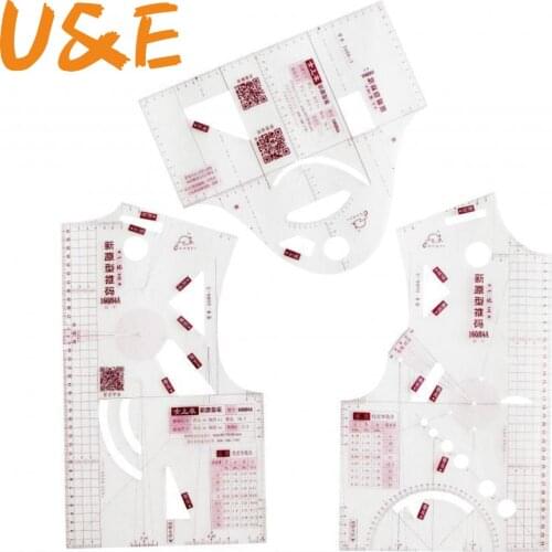 1:1 Fashion Design Ruler Cloth Design School Student Teching Apparel Drawing Templete Garment Prototype Tailor Rulers for Sewing