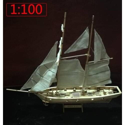 1set Wooden Assembled Sailboat Building Kits Ship Model Wooden Toys Model Diy Wooden Crafts Kit Sailing Assembled Sailboat B6B8