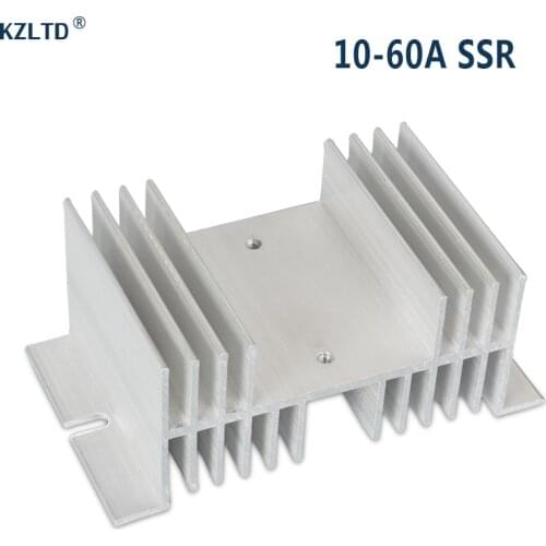 1pc Single Phase Solid State Relay SSR Aluminum Heat Sink Dissipation Radiator Newest,Suitable for 10A-60A relay