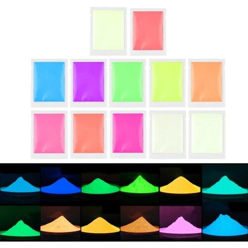 10g DIY Color Aluminate Noctilucent Luminous powder Particles Pigment Super Sand Fluorescent Glowing In The Dark Resin Strontium