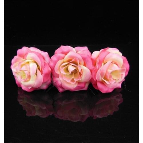 100 Pcs / lot White Or Pink Hair Flower Clip Pins For Bridal Wedding Prom Party Girl Women Fashion Hair Sticks New Free Shipping