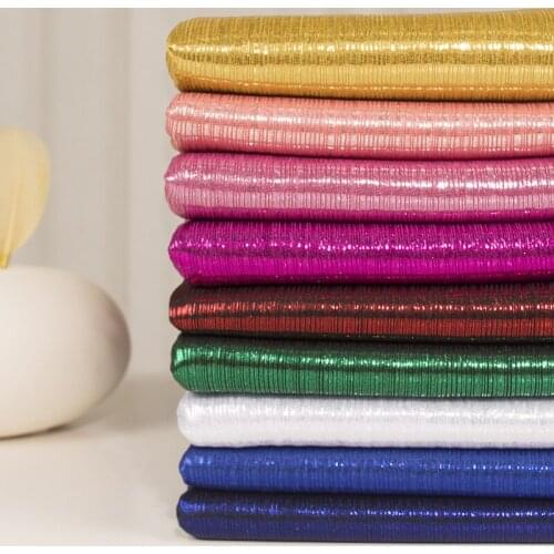 100x160cm DIY Bronzing Solid Color Elastic Fabric Sparkly Gold Silver Glitter Fabric for Clothes Stage Party Wedding Home Decor