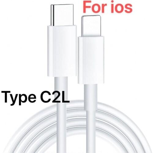 Freeshipping 50pcs 20W PD Fast Charging USB Type c to Lightning Cable for iPhone 12 11 Pro Max X XS XR 1M 2M Data line