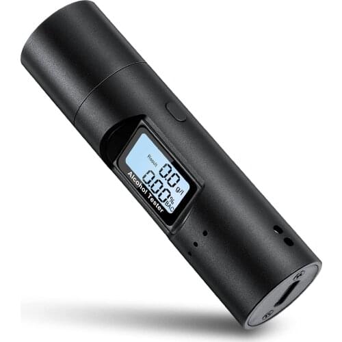 Q91 Breathalyzer - Portable Non-Contact & High-Precision Alcohol Tester with Digital LCD Screen, USB Rechargeable Metal Surface