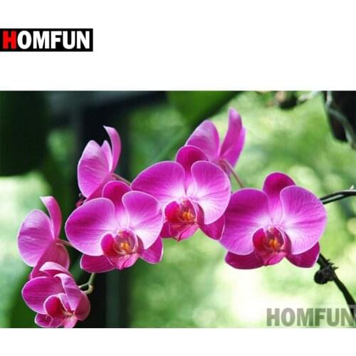 HOMFUN Full Square/Round Drill 5D DIY Diamond Painting "flower"Embroidery Cross Stitch 5D Home Decor A16306