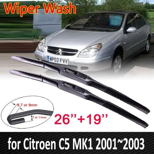 Car Wiper Blade for Citroen C5 MK1 2001 2002 2003 Front Windshield Window Windscreen Wipers Blades 26"+19" Car Accessories