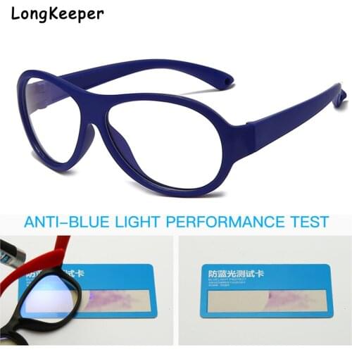 Fashion Baby Anti Blue Rays Glasses Round Frame TR90 Silicone Kids Eyeglasses Antifatigue Computer Eyewear For Girls Boys UV400