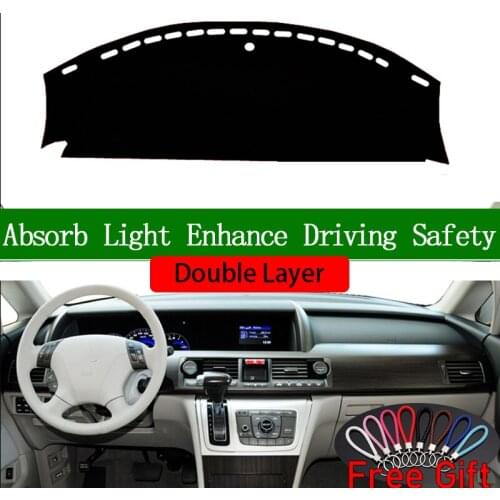 Double Layer Car Stickers For Honda elysion 2012 2013 2014 2015 Dashboard Cover Car Accessories Interior Anti-UV Car Decals