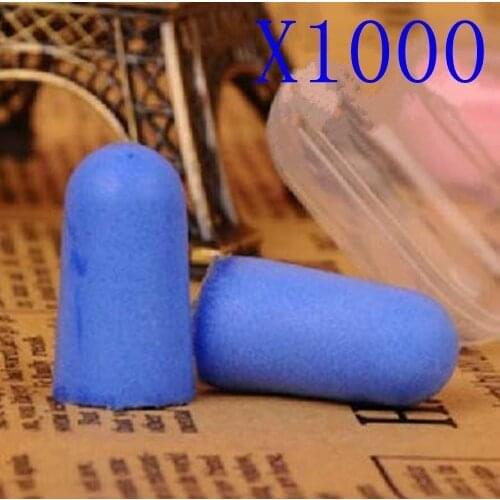 [ Fly Eagle ] Free shipping 1000pcs Dark Blue Soft Foam Earplug Ear Plug Keeper Protector Travel Sleep Noise Reducer